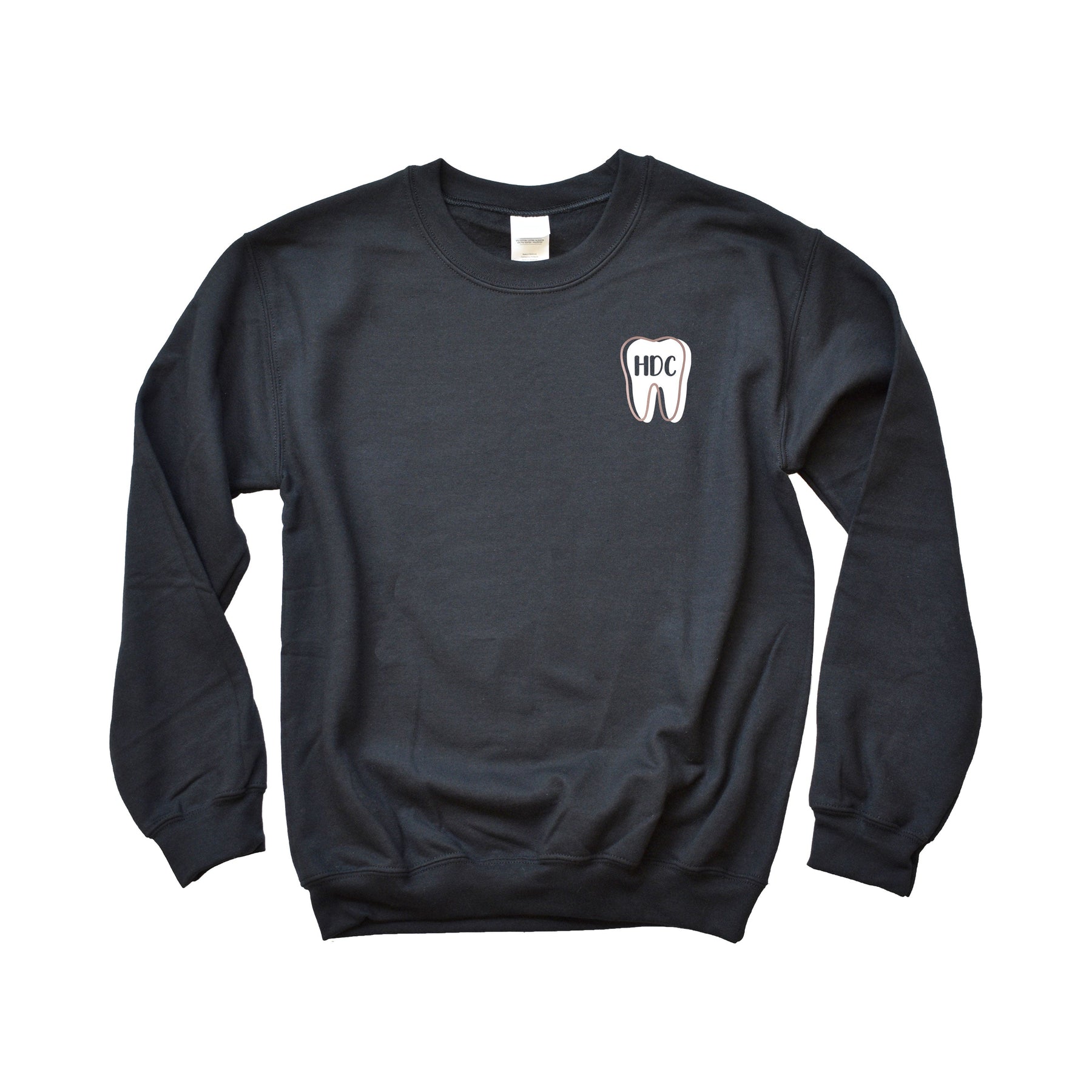 LubDub Hanna Dental Heather Crew Neck Sweater with Tooth Outline